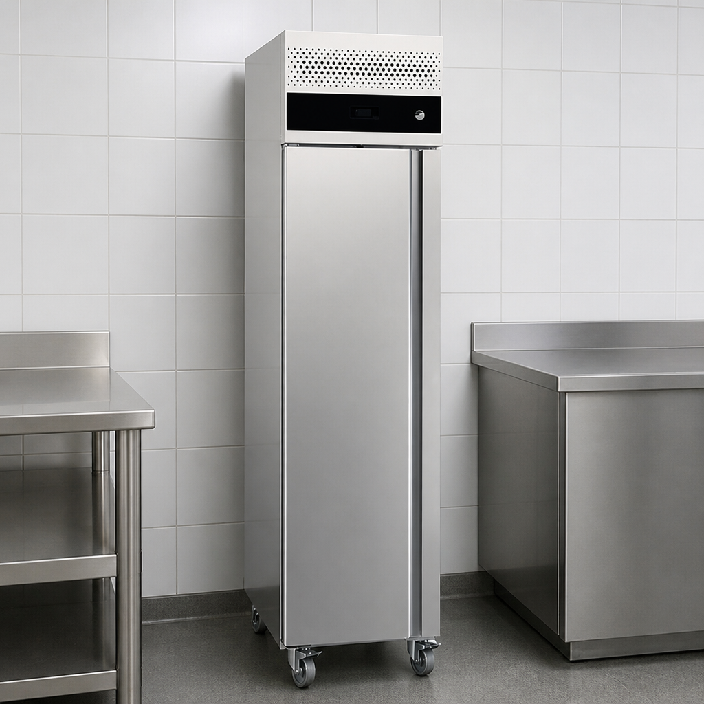 Commercial Single Door Fridge 231L Capacity Stainless Steel
