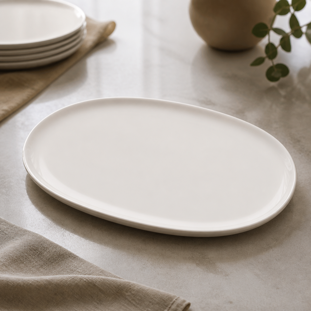 Commercial Moonstone Oval Plates 288mm - 6 Pack