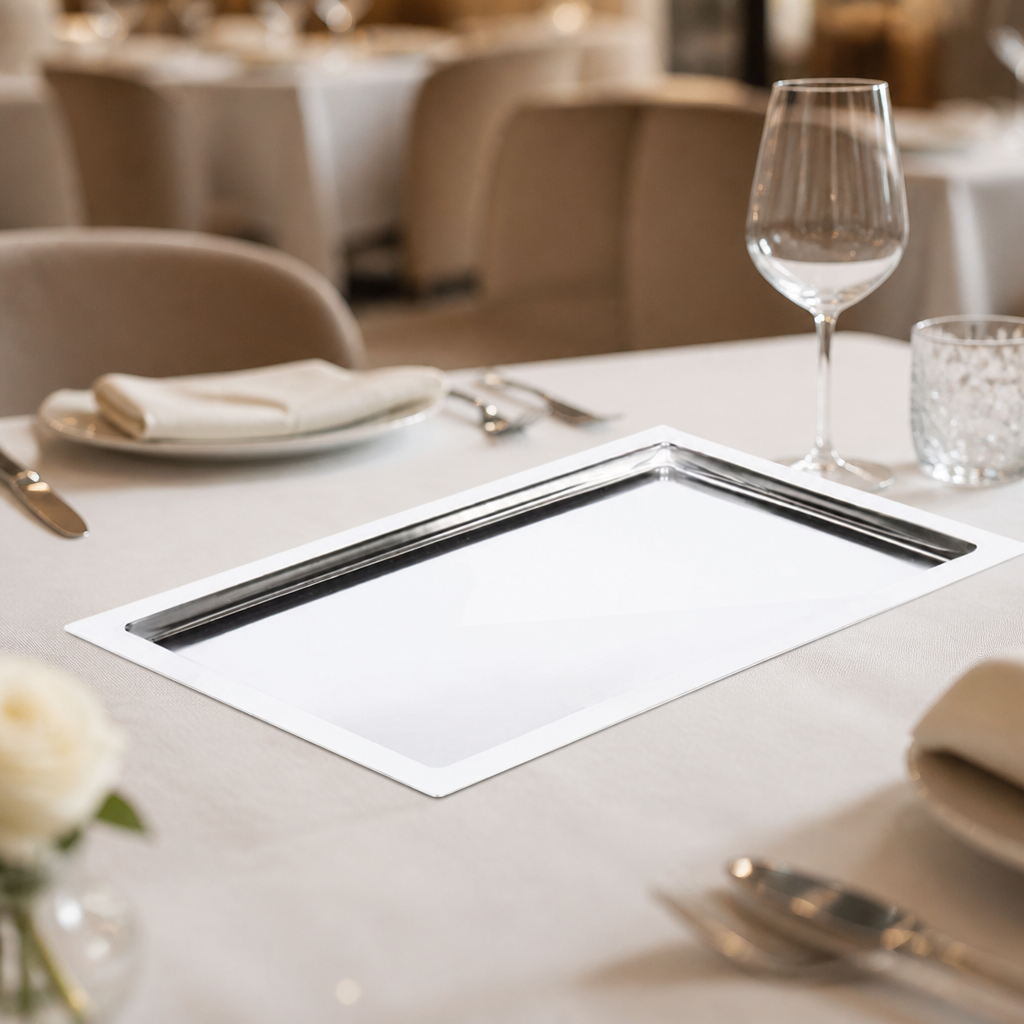 GN 1/1 Stainless Steel Platter Tray for commercial use