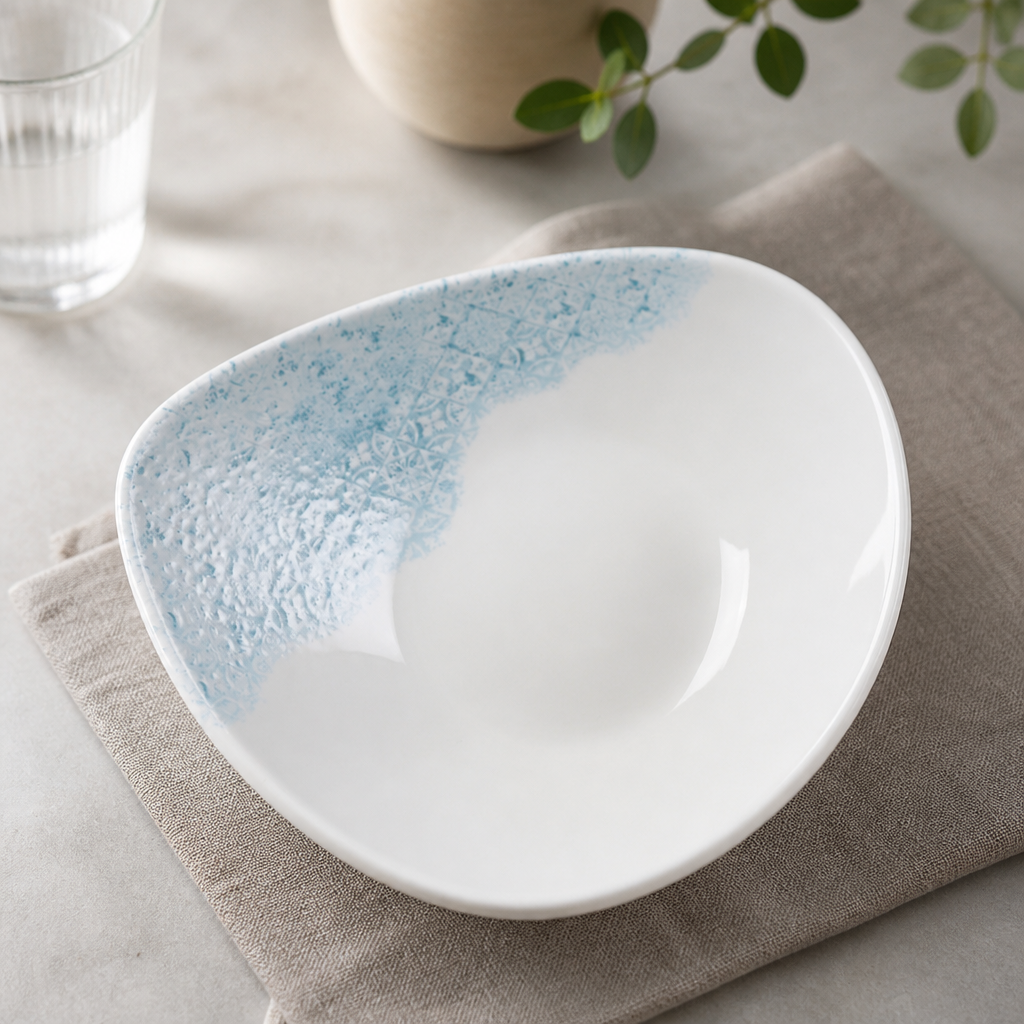 Commercial Vintage Prints Triangle Bowls 185mm - 12 Pack