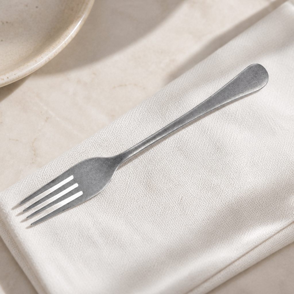 Vintage style stainless steel dessert forks 12 pack