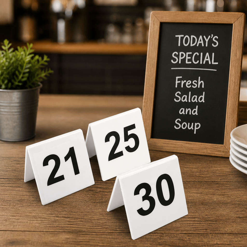 Plastic Table Numbers Set 21-30 for Commercial Use