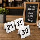 Plastic Table Numbers Set 21-30 for Commercial Use
