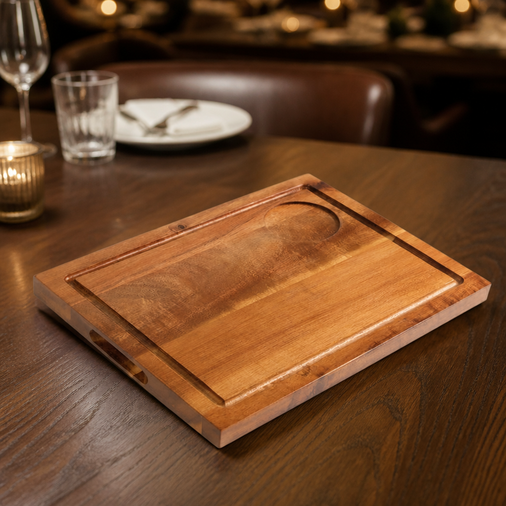 Large Acacia Steak Board Set of 6 - Wooden Dinnerware