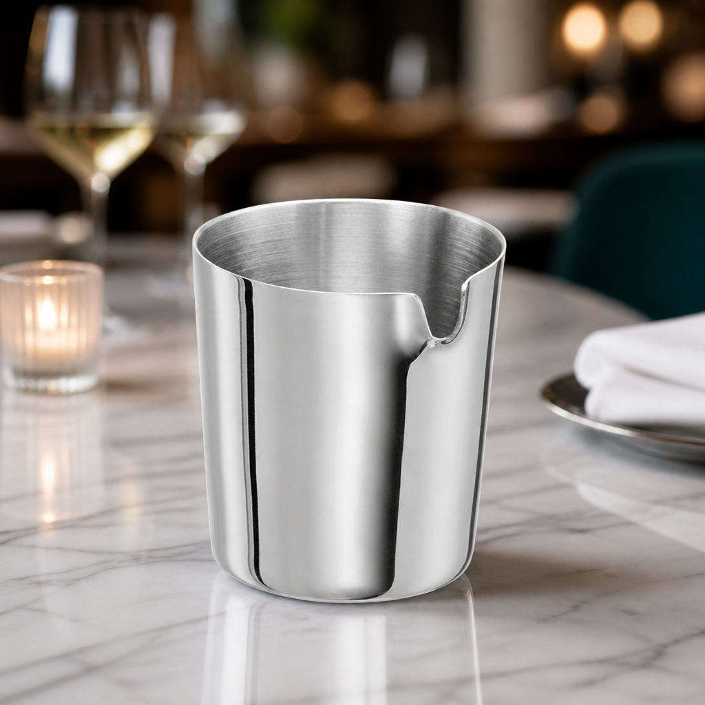 Commercial gravy pourers 40ml silver PVD coating 4 pack