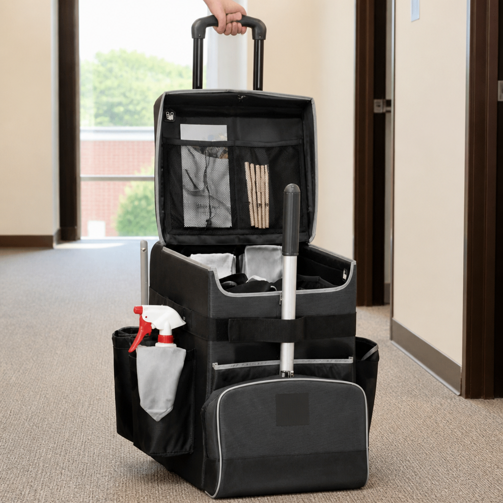 Medium Commercial Housekeeping Quick Cart for Easy Transport