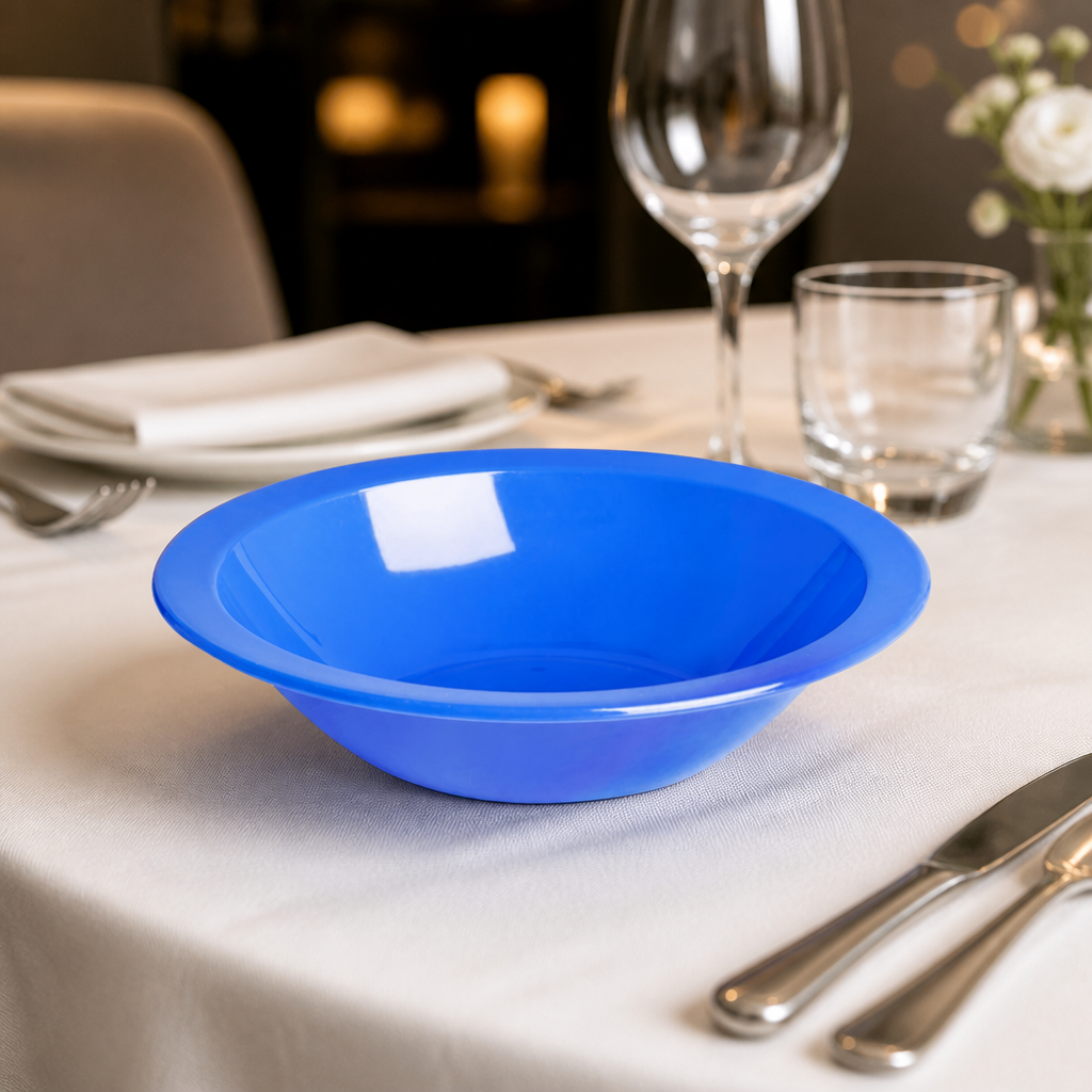 Commercial Polypropylene Salad Bowls 174mm Blue 12 Pack