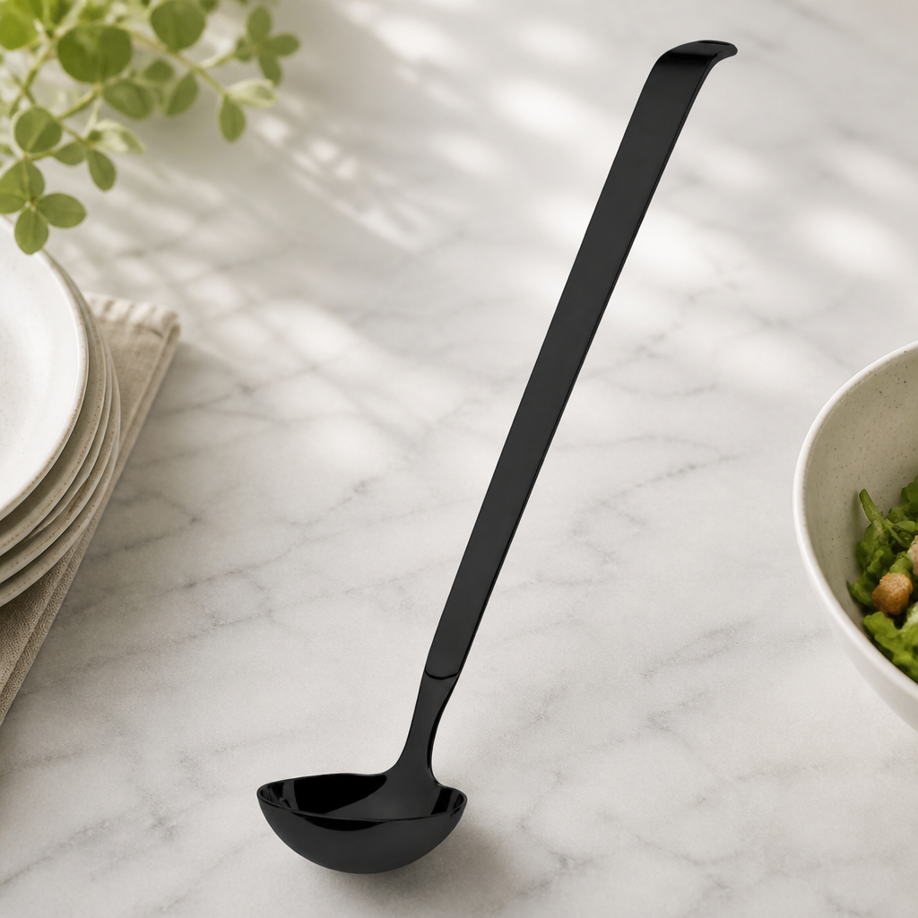 Commercial Dressing Spoon Set 6 Pack Black PVD Coating