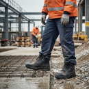 Premium Lightweight Safety Boot with Non-Metallic Toecap, Waterproof Membrane, and Shock Absorbing Outsole - Sizes 3-16