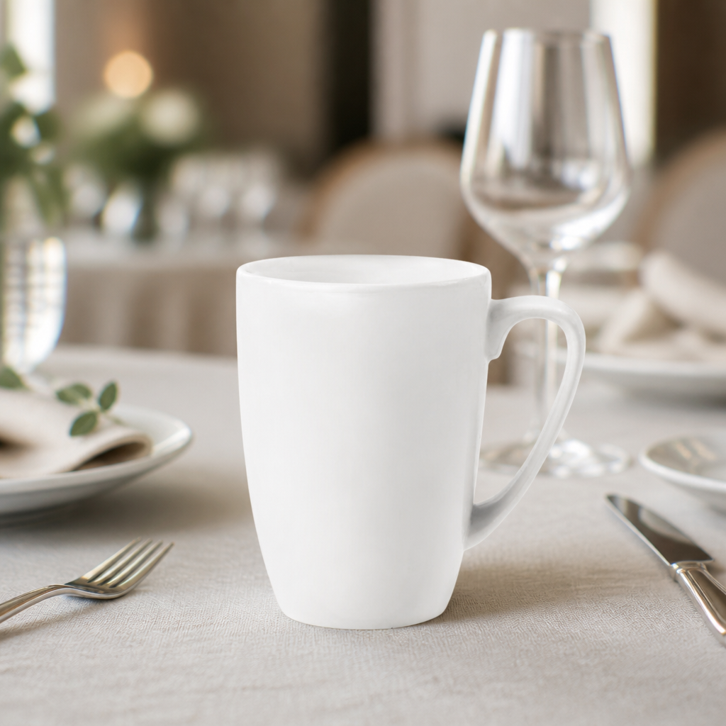Commercial Vellum Mugs 340ml - 12 Pack Ceramic Set