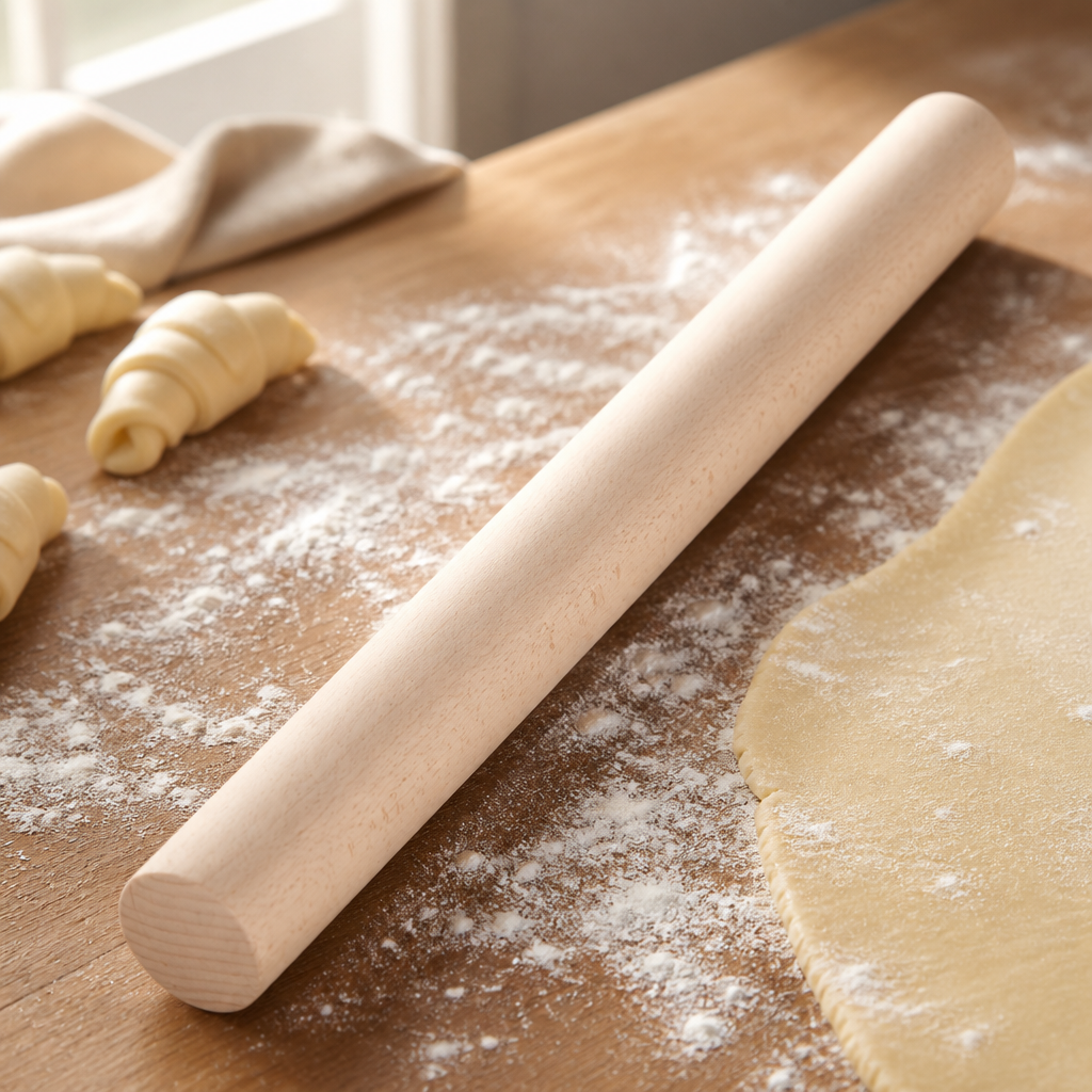 Commercial 18 Inch Wooden Rolling Pin for Catering Kitchens