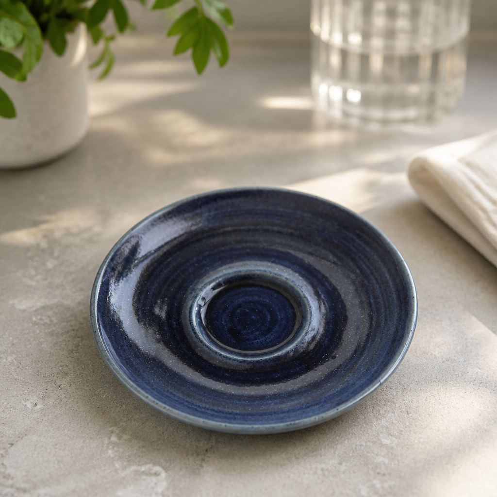 Commercial Cappuccino Saucers Mist Blue 158mm 12 Pack