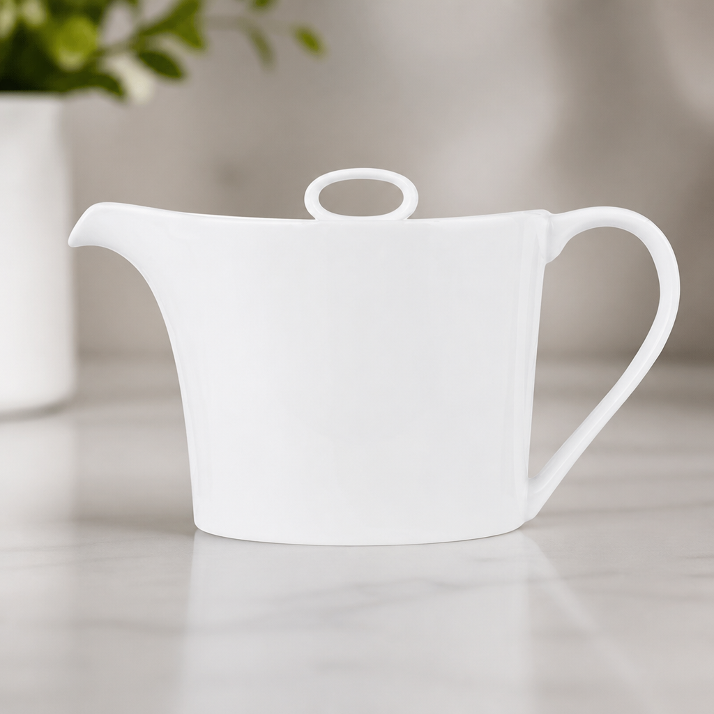 Commercial 710ml Porcelain Teapots for Catering (6 Pack)