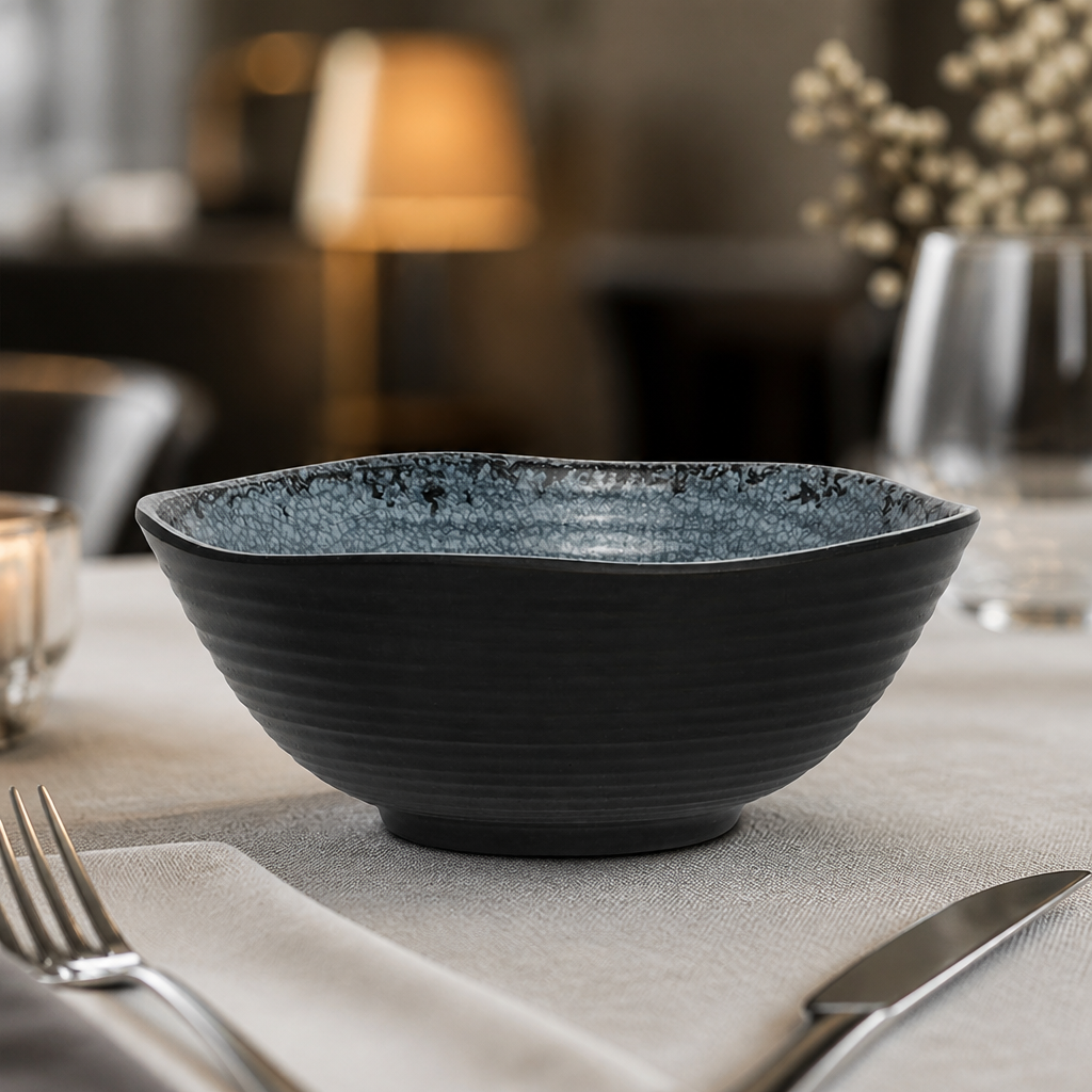 Commercial Melamine Slate Bowls 857.6ml 6 Pack
