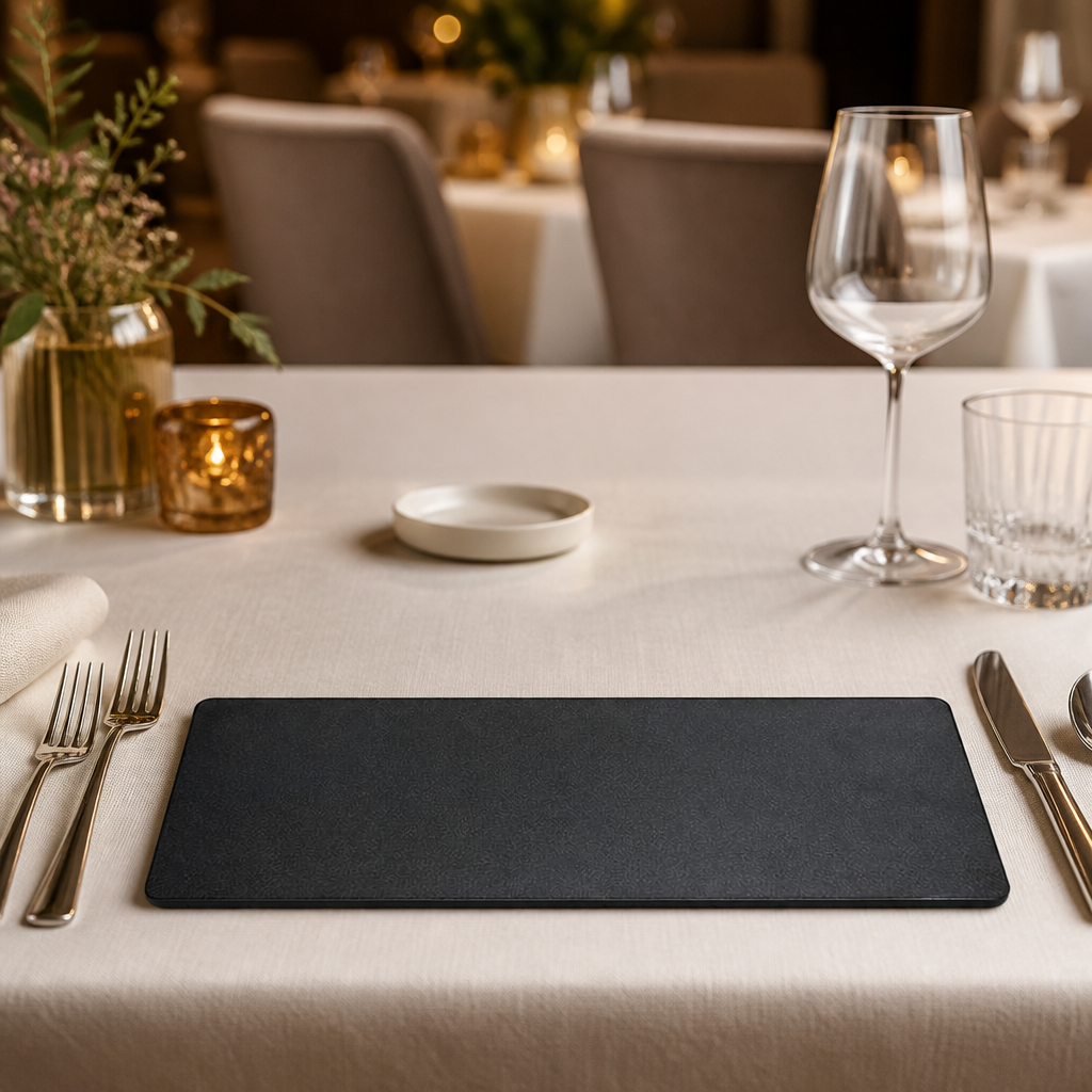 Commercial Melamine Trays Black Granite GN 2/4 Pack