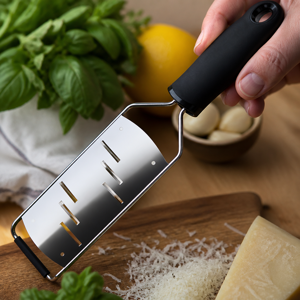 Commercial Kitchen Grater with Ergonomic Handle for Easy Shaving