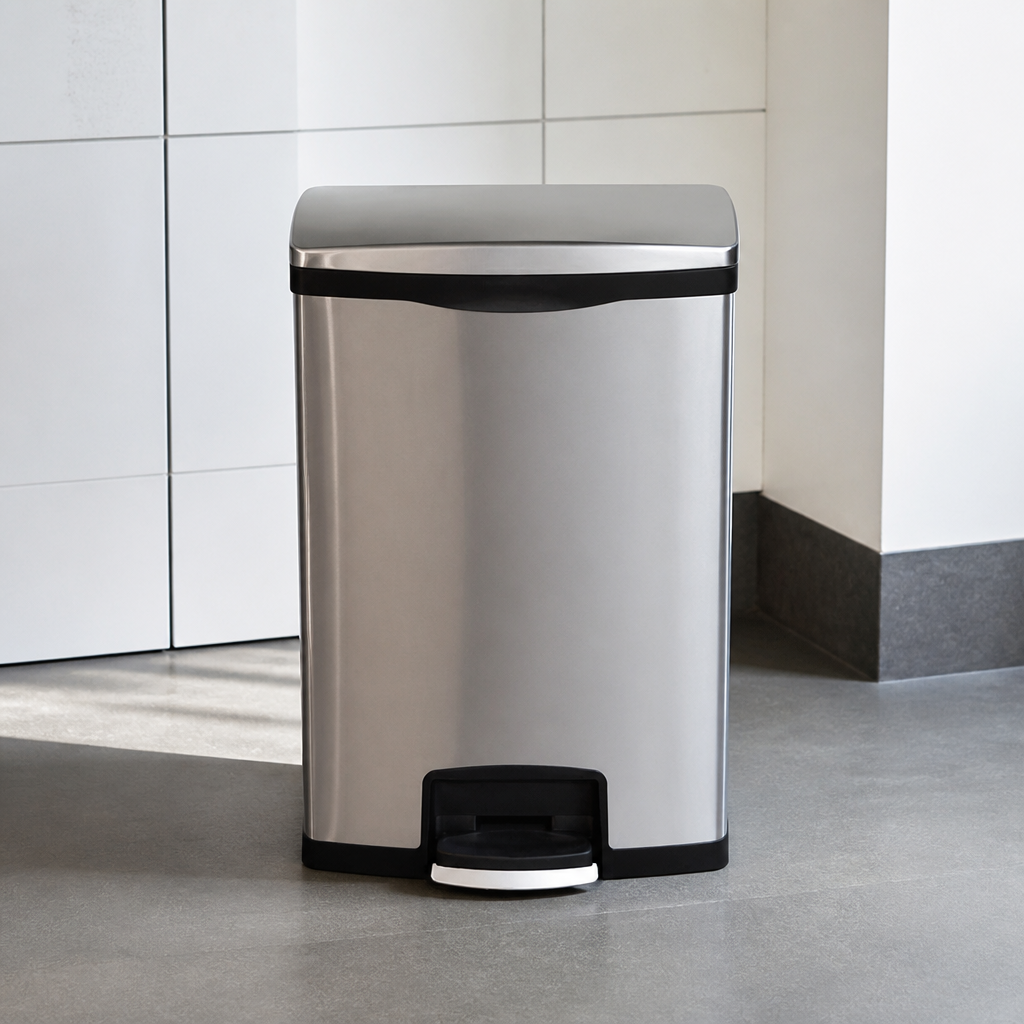 Commercial Stainless Steel Pedal Bin 90L Capacity