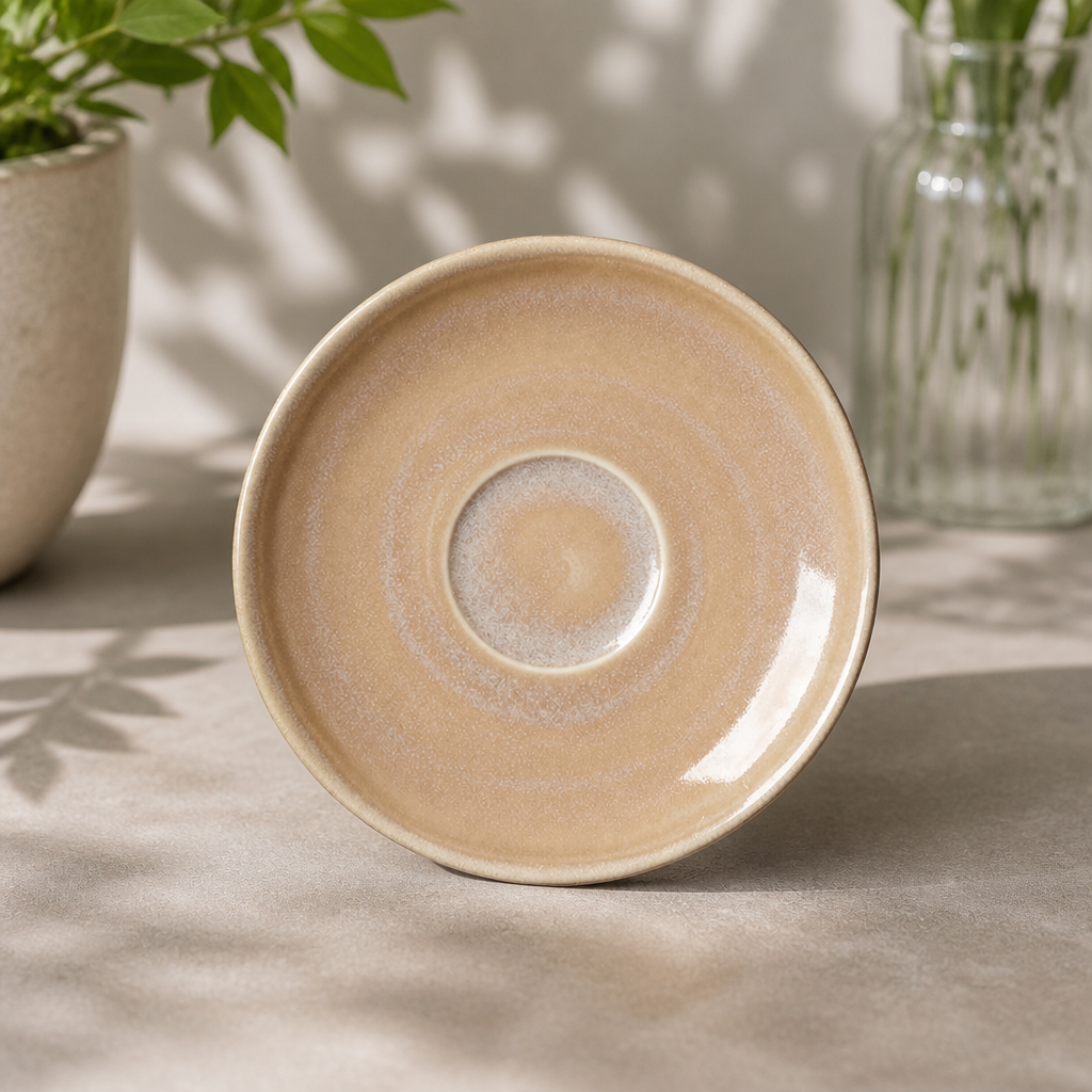 Commercial Sandstone Saucers 152mm - 12 Pack