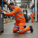 Premium High Visibility Cargo Joggers with Waterproof Kneepad Pockets and Drawcord for Enhanced Comfort and Utility