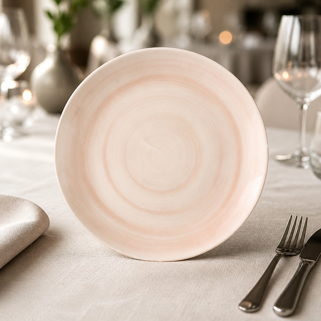 Commercial Coupe Plates 260mm Pink Super Vitrified Ceramic 12 Pack
