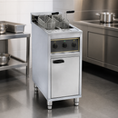 Free Standing Electric Fryer Twin Tank 20L Capacity Commercial