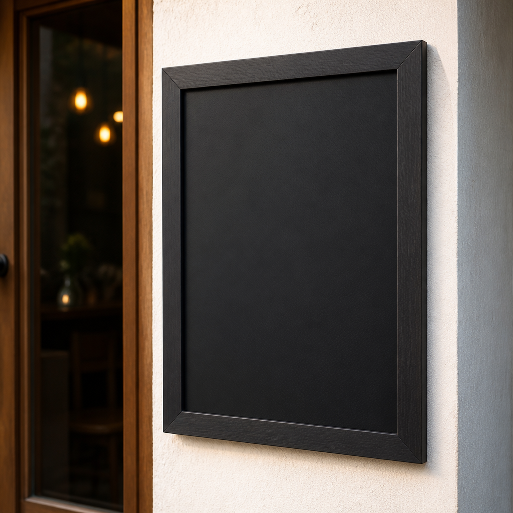Commercial Wallboard Black Wooden Frame 450x600mm