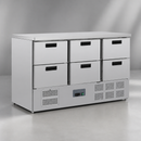 Commercial Six Drawer Counter Fridge 6x1/1GN Capacity