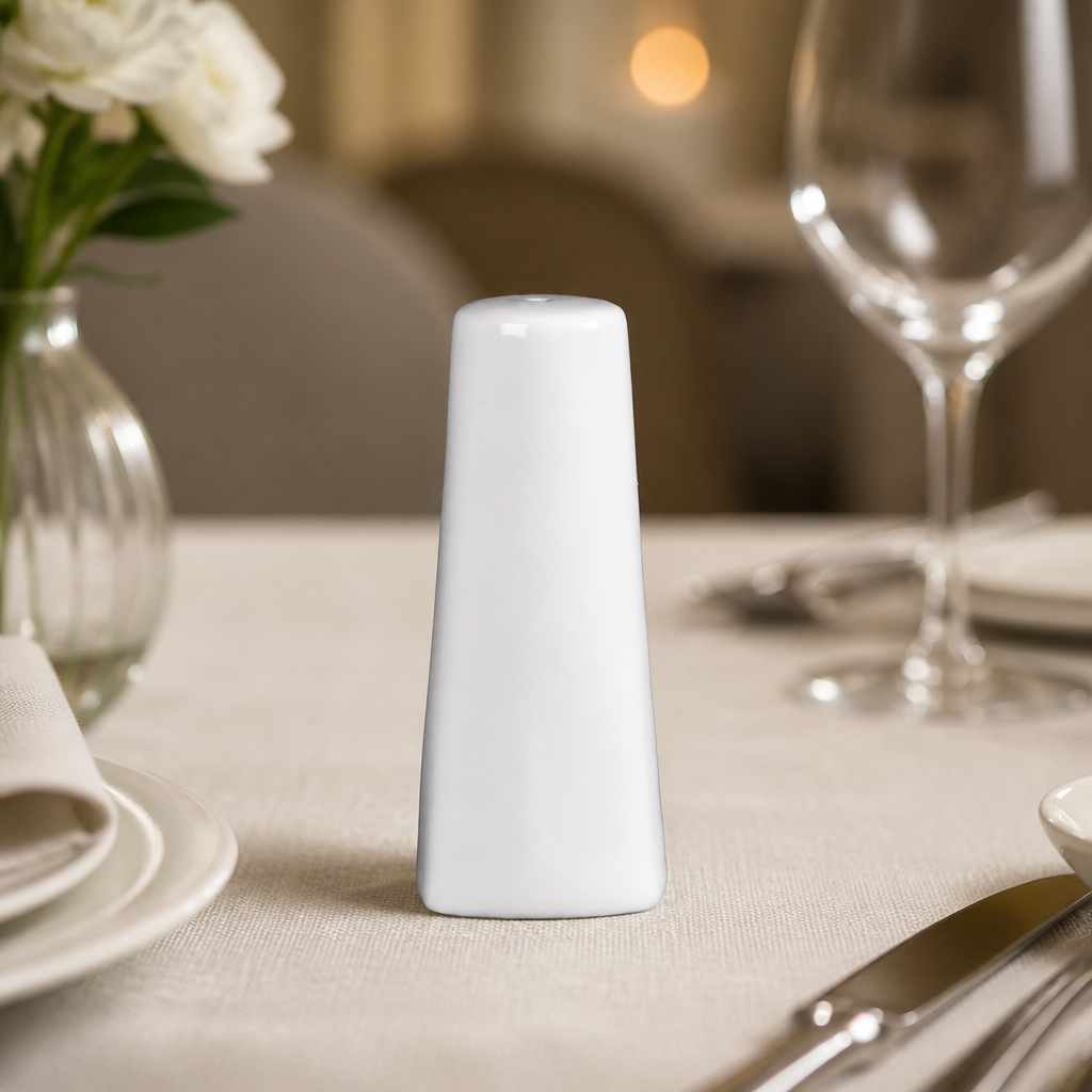 Commercial Porcelain Salt Shakers 100mm 6 Pack for catering