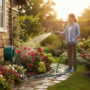 Premium Reinforced Water Garden Hose 1/2" x 45M - Kink Resistant with High Tensile Strength for Garden and Site Tasks