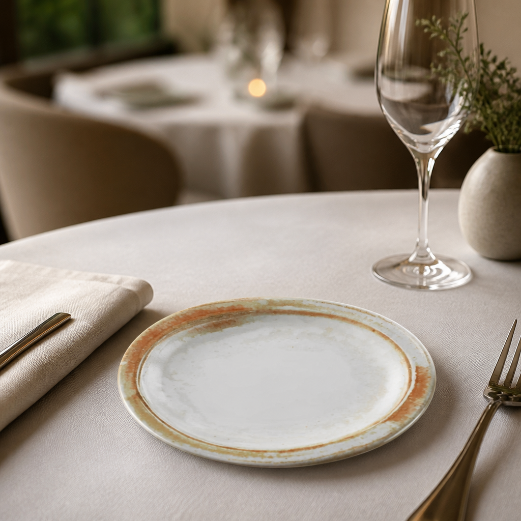 Commercial Vitrified China Plate 152mm Multi-Tonal Finish 12 Pack