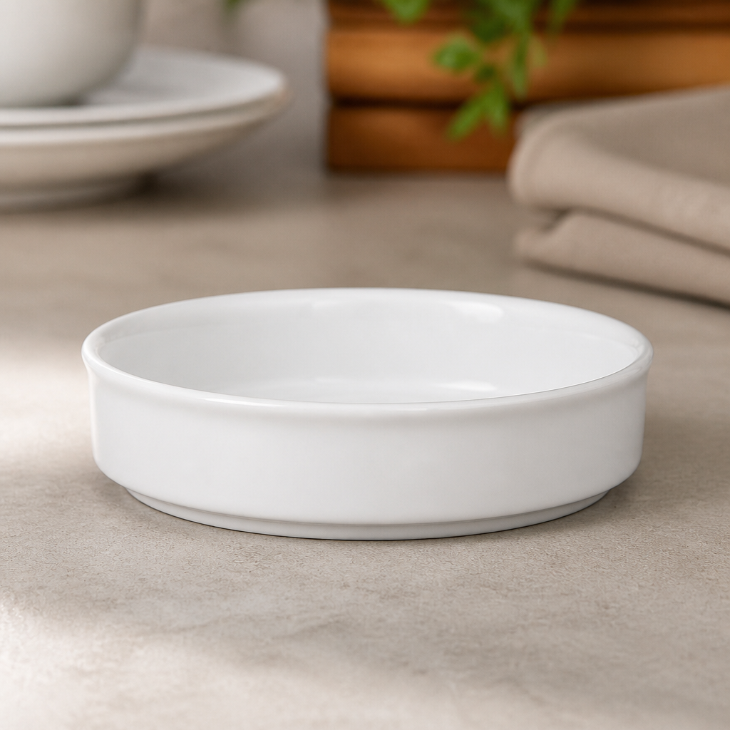 Commercial Stackable Porcelain Tapas Dishes 102mm 6 Pack