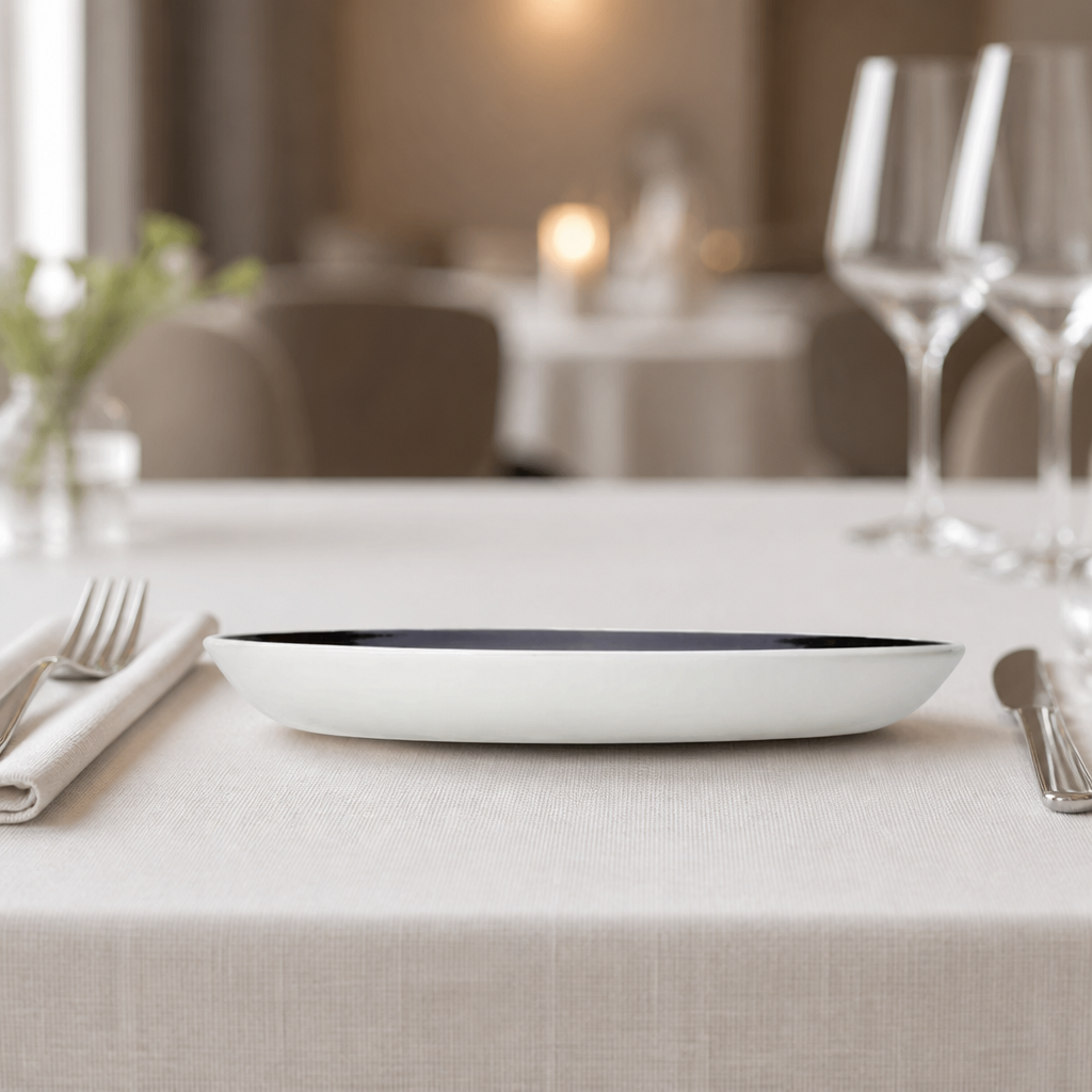 Commercial Coupe Plates 202.5mm Black 12 Pack