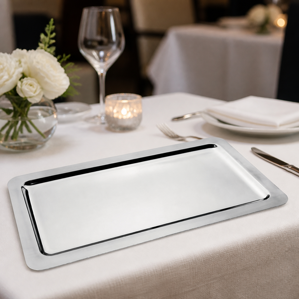 Commercial Stainless Steel Food Presentation Tray 1/1 GN