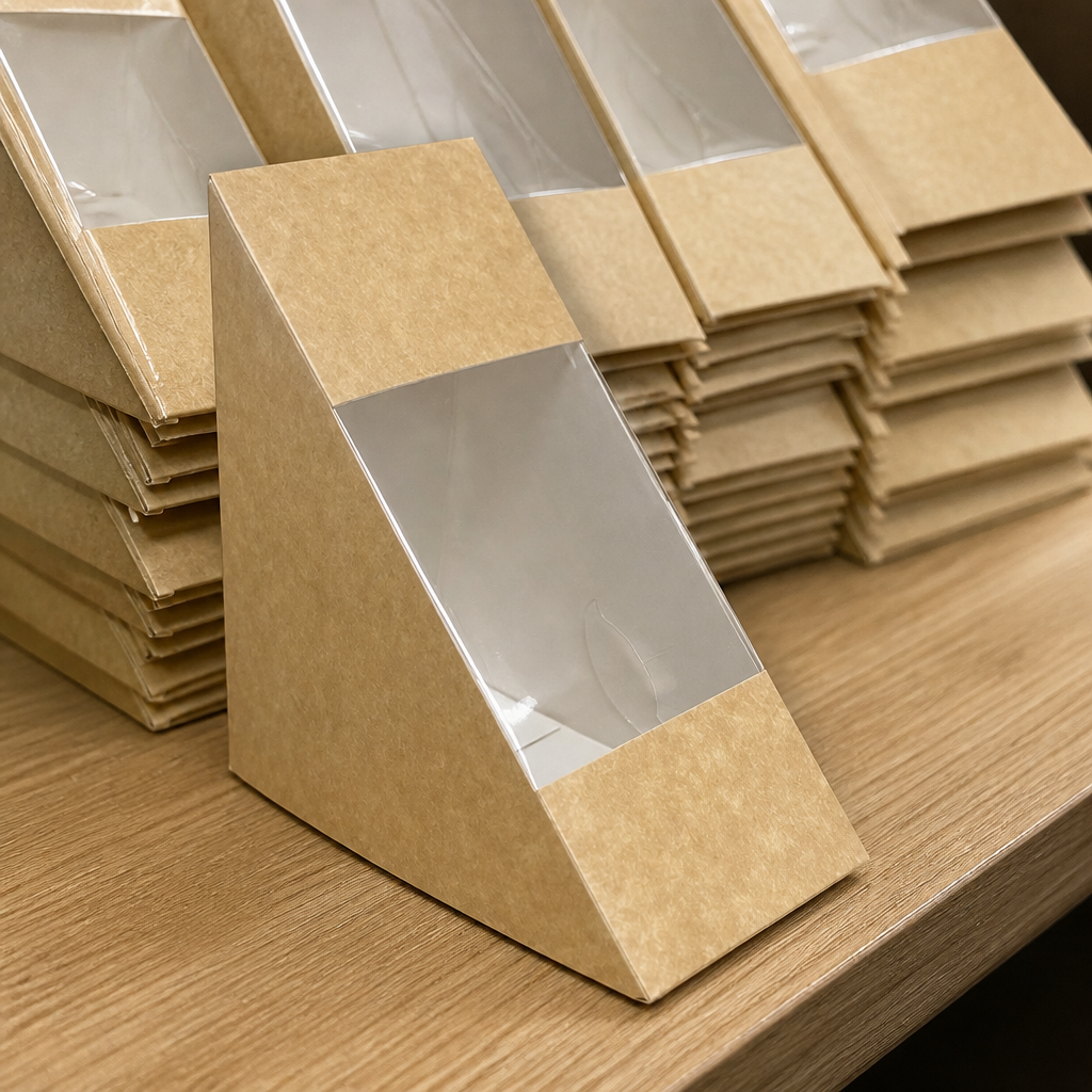 Deep Sandwich Wedge Containers 75mm 500 Pack