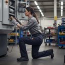 Premium Ladies Combat Trousers with Elastic Waist, Two Side Pockets, and Thigh Pocket for Enhanced Comfort and Mobility