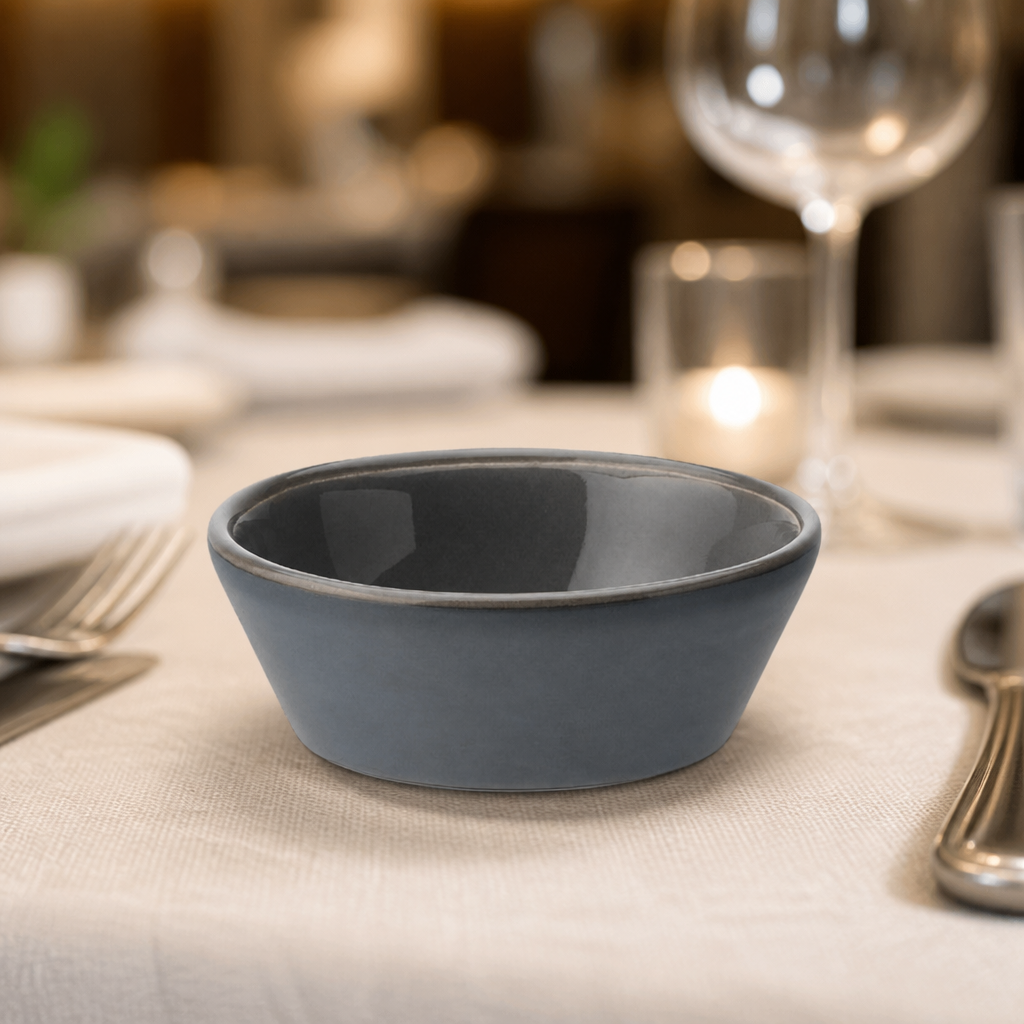 Commercial Slate Dipping Pots 95mm - 12 Pack Stoneware