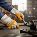 Premium Heavy Duty Canadian Chrome Leather Gold Rigger Gloves for General Handling and Maintenance - EN388 Certified