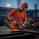 Premium High Visibility Long Sleeve Polo Shirt in Orange with Comfortable Fit for Warm Working Conditions