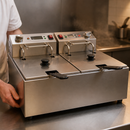Commercial Electric Fryer with Timer 2 x 5L Capacity