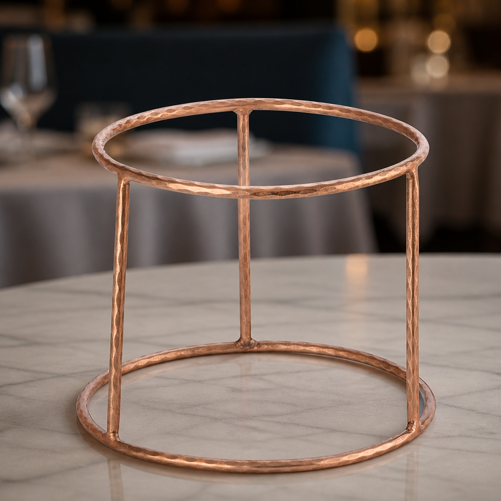 Large Commercial Seafood Tower Stand in Vintage Copper Finish