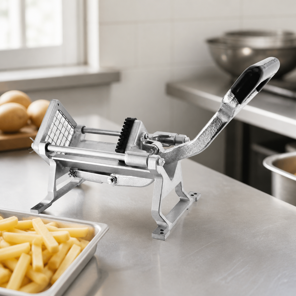Commercial Potato Chip Cutter 9.5mm Capacity Stainless Steel
