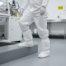 Premium Light Duty White Overboot - Single Use Overshoe with Elasticated Ankle for Comfort and Protection