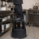 Commercial Kick Step Stool Black 432mm Lightweight Durable