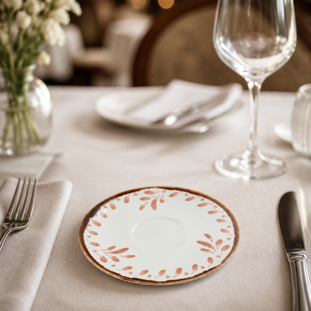 Commercial Terracotta Saucers 118mm - 12 Pack for Catering