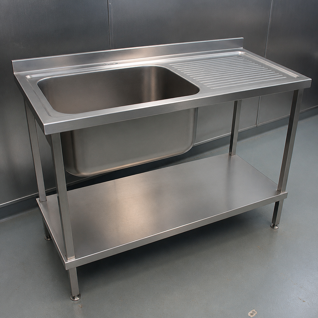 Commercial Stainless Steel Sink with Right Hand Drainer 1000mm