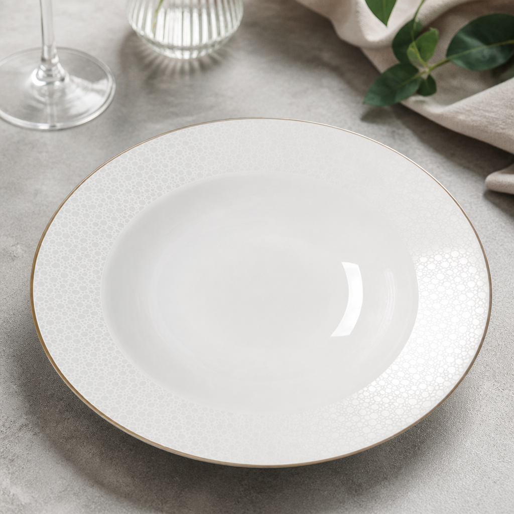 Large Rim Bowls 280mm Bone China Set of 6 Commercial Tableware