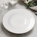 Large Rim Bowls 280mm White Bone China Set of 6 Commercial Tableware
