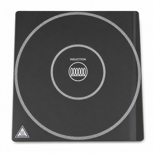 Commercial glass plate for induction hob with 900g capacity