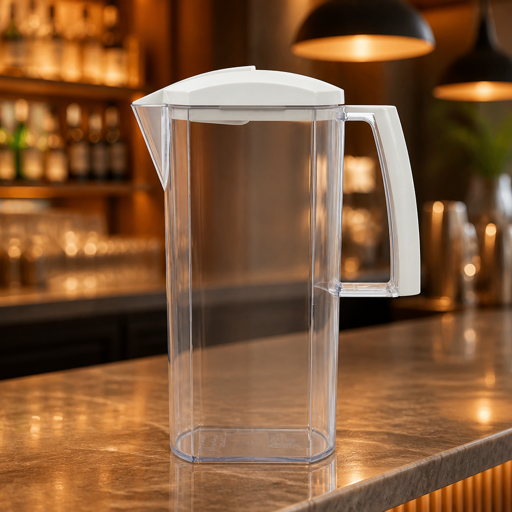Commercial Plastic Serving Jug 2L 70½oz Clear Durable Design