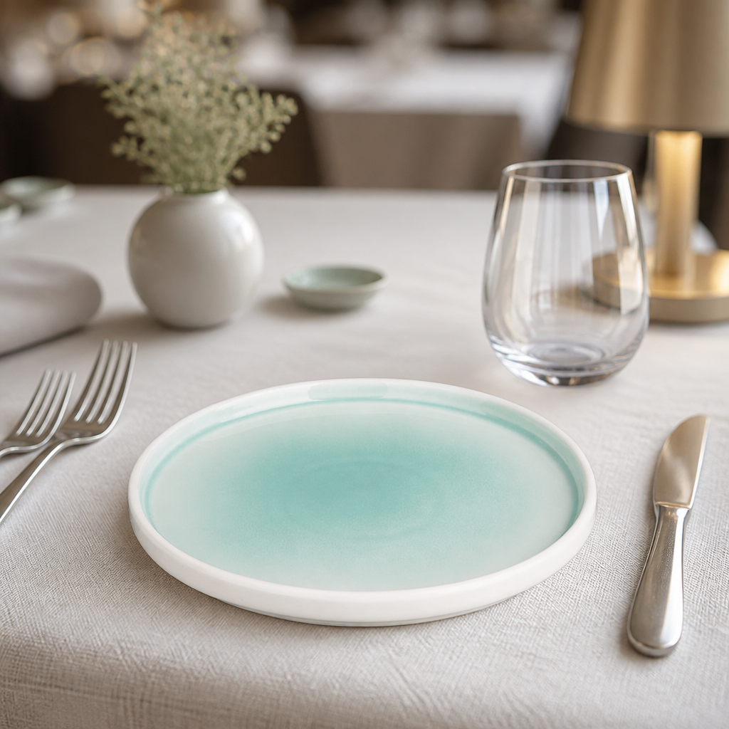 Commercial Mint Porcelain Side Plates 215mm - 6 Pack